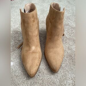 Tan Ankle Zip Booties